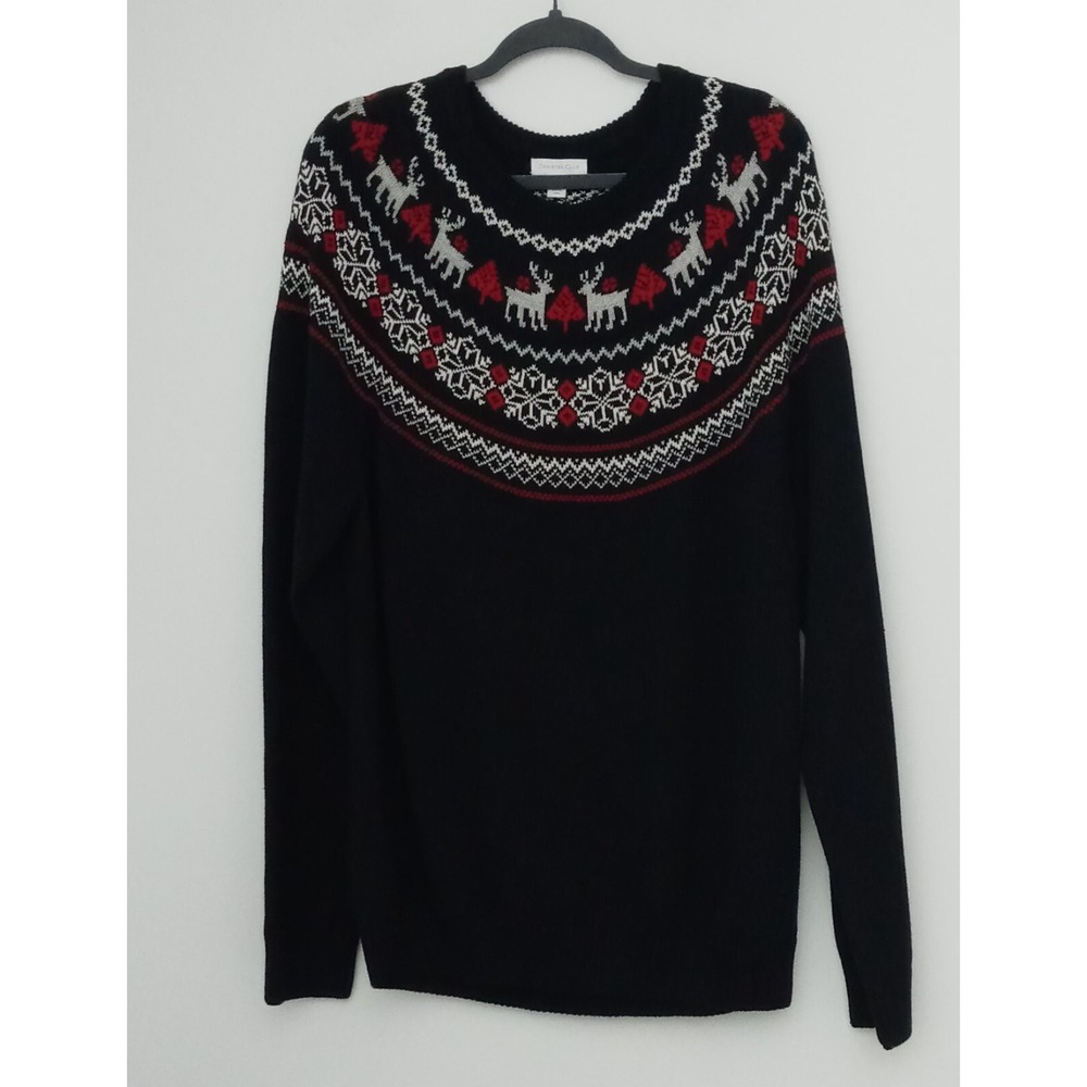 Charter Club Sweater Mens Size XL Fair Isle Christmas Holiday Reindeer Nordic